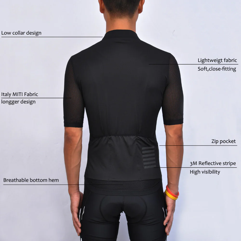 ProTeamAeroCyclingJersey-ShortSleeve-Black-RearView